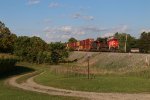 Rolling west on the single track, Z149 tops 14,000 feet long after working Flint